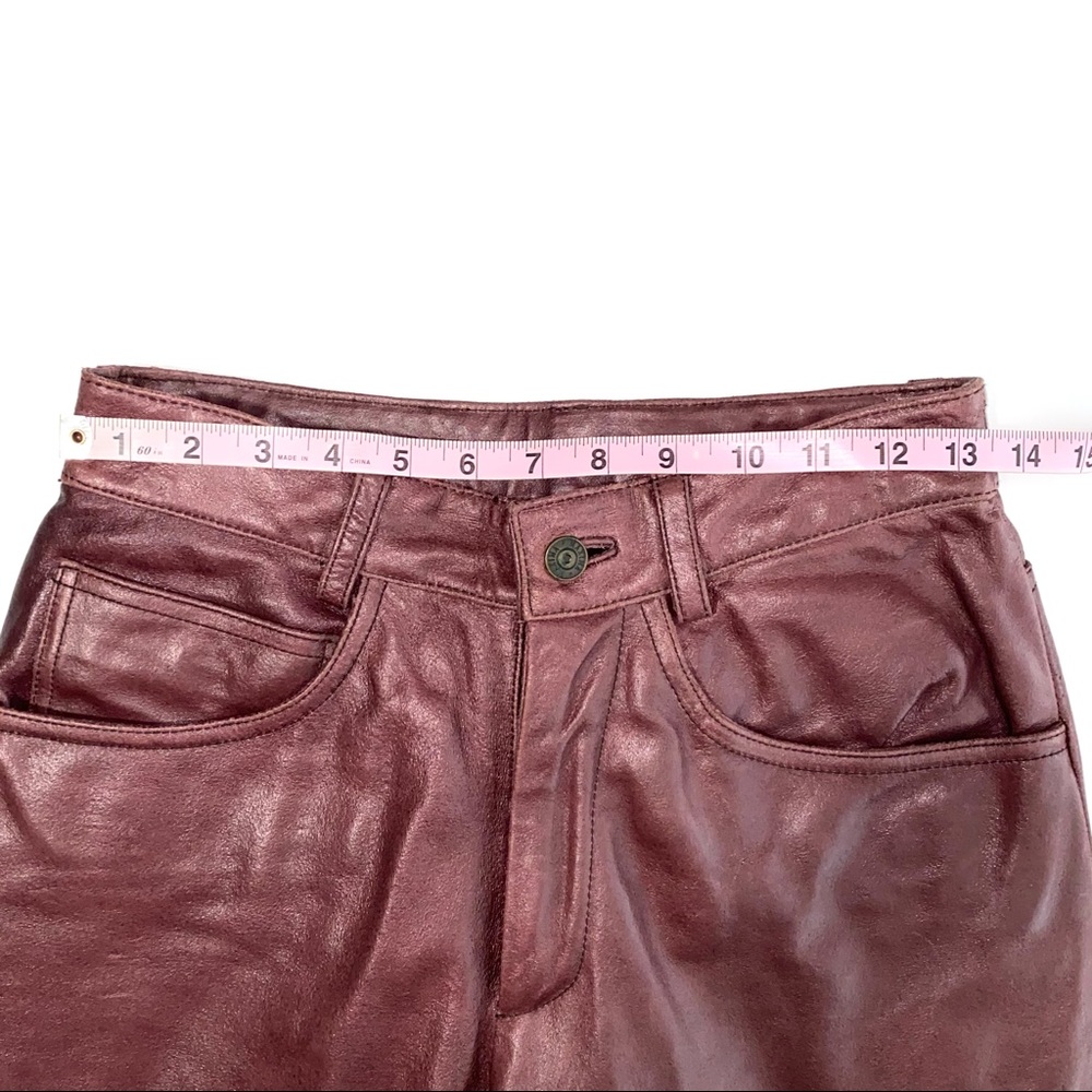 SOLD 💕Vintage Wilson’s Maxima Burgundy Leather Pants - Picture 15 of 16